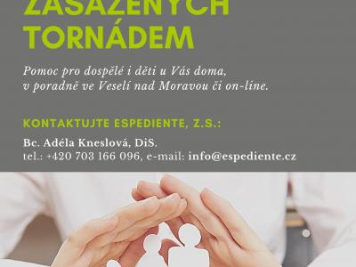 pomoc rodinám zasažených tornádem
